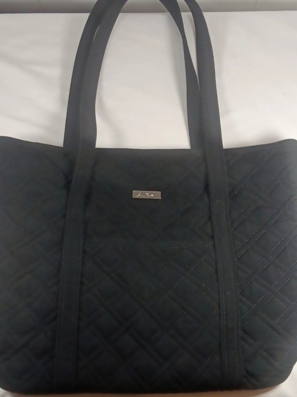 Vera Bradley Quilted Black Shoulder Tote